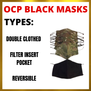 ocp/black pattern masks